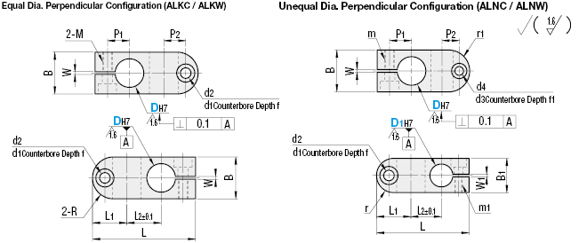 Compact Strut Clamps - Perpendicular Configuration:Related Image