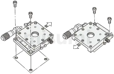 Standard installation method for MISUMI manual X-axis stage