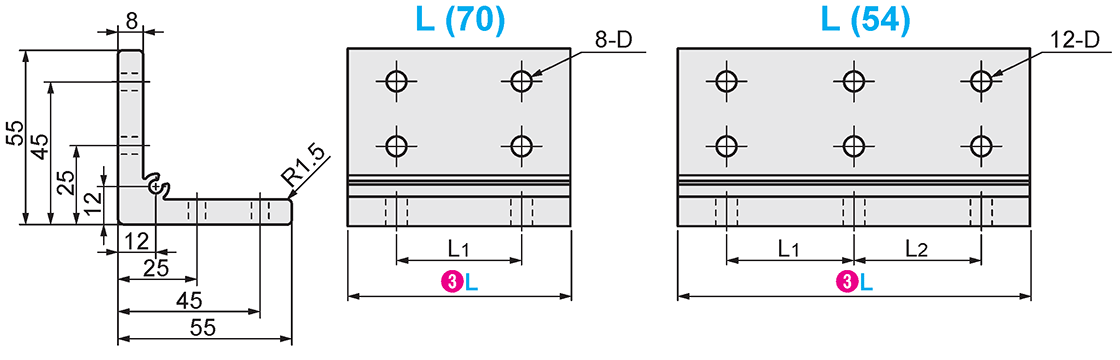 European standard extruded bracket