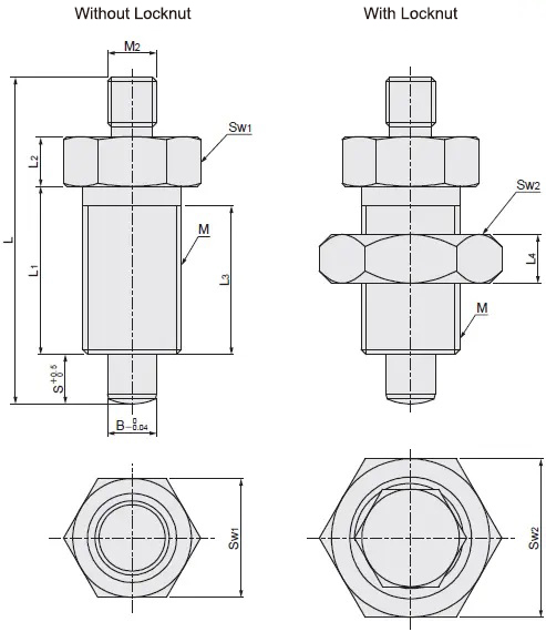 Plunger Dimensional Drawing