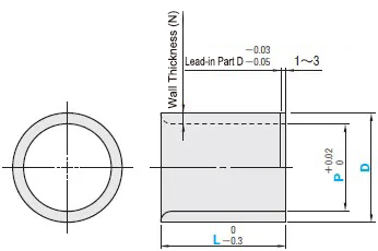 Fixture bushing dimensional drawing and diagram