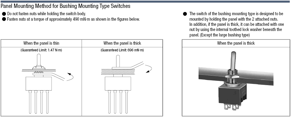 Toggle Switch Mounting Hole Ø 6, Ø 12:Related Image