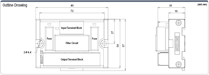 Common Terminal Block With Noise Filter 1 to 4 x 2:Related Image