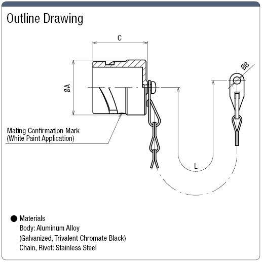 Bayonet, Water-Resistant Cap for MS Connector (For Plug):Related Image