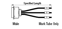 Centronics Discrete Wire Cable with Hooded Connector (with DDK Connector):Related Image