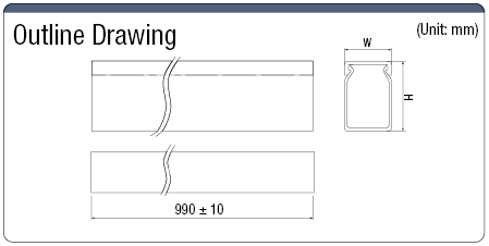 Molding for Wall Wiring (High-housing Model / Without Double-sided Tape):Related Image