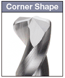 TiAlN Coated Carbide Drill with Corner Radius, Straight Shank / Stub Model, Regular:Related Image