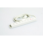 Multi-Use Power Strip, 6 Outlets 15-A Flat Blade, Cable Set with Twist Lock Plug 