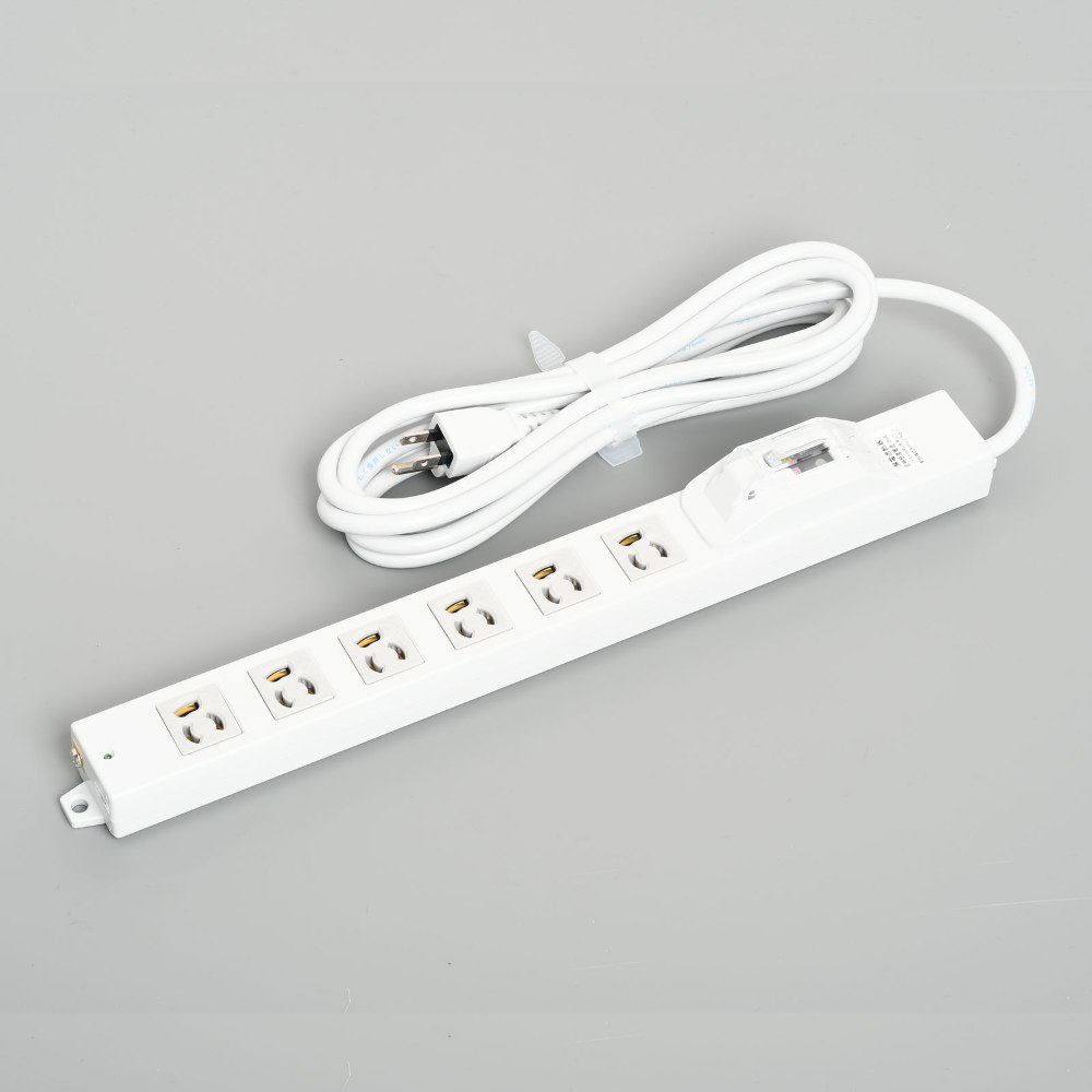 Power Strip, with 6 Sockets, with Electrical Leakage Breaker
