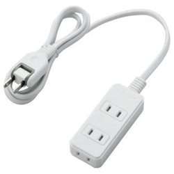 Shutter Tap / Surge Protector / 3 Sockets / 1 m / White