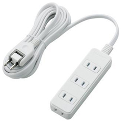 Shutter Tap / Surge Protector / 4 Sockets / 3 m / White