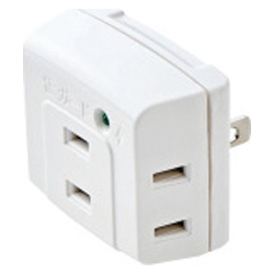 Triple Tap / Surge Protector / 3 Sockets / White 