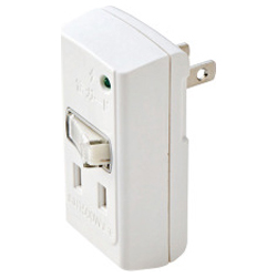 Front Tap / Surge Protector / Integrated Switch / 2 Sockets / White