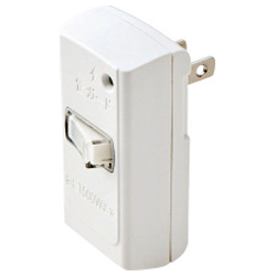 Front Tap / Surge Protector / With Switch / 1 Socket / White 