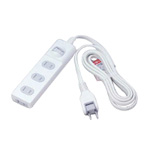 Power Strip, 4 Outlets, with 1SW Dust Blocker