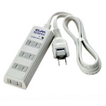 Power Strip, 4 Outlets, with Lightning Resistance Cord Included