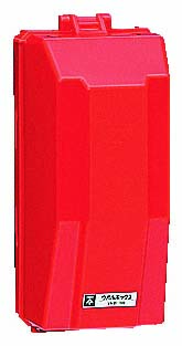 Wall Box (Plastic, Rainproof Box), Red, With Danger Warning Sticker (WB-13AR) 