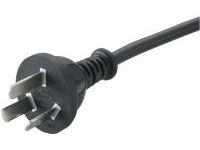 AC Cord, Fixed Length (CCC), Single-Side Cut-Off Plug, Cable Shape: Round
