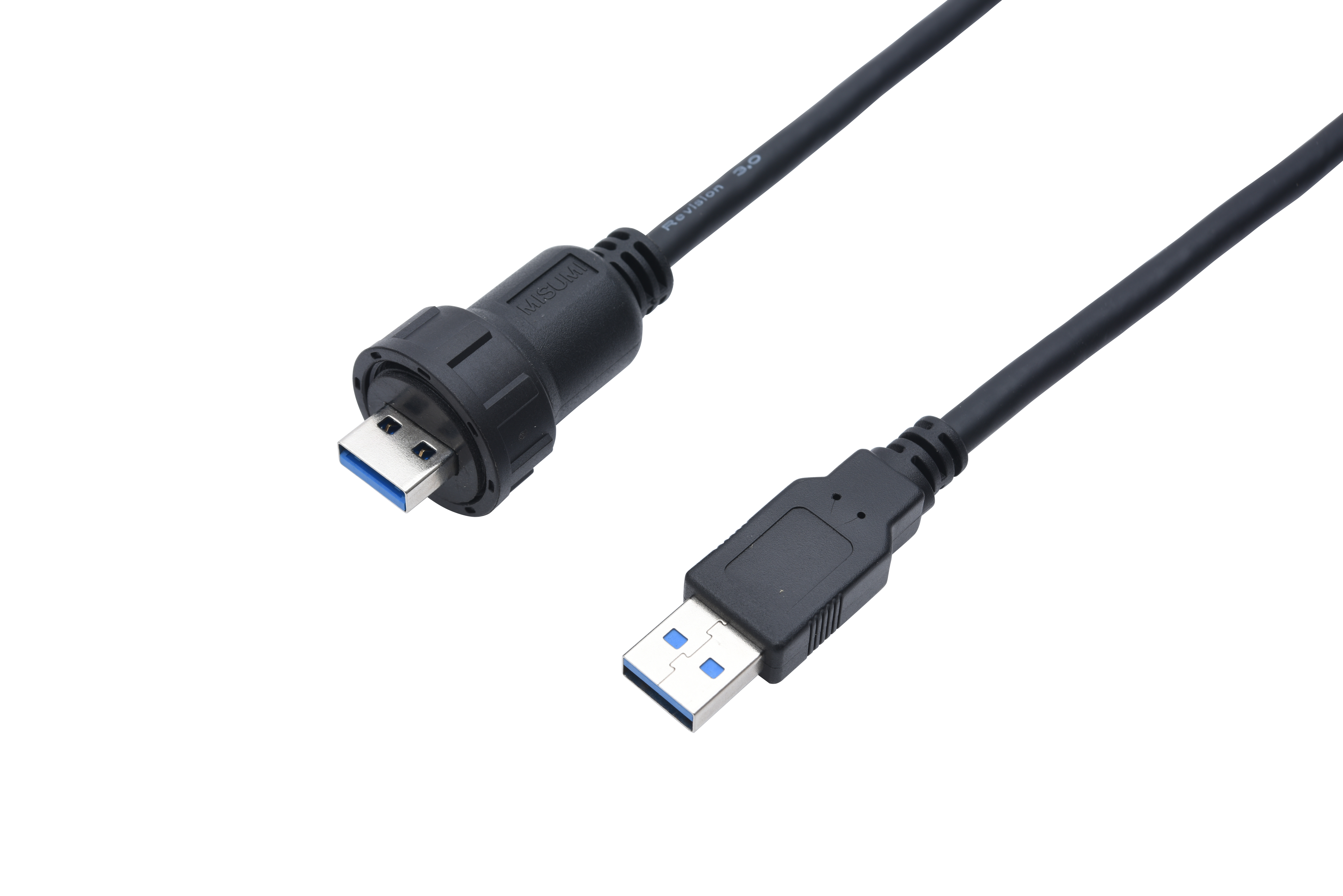 USB 3.0 (2.0 Compatible) Adapters with Cable, IP65 Panel Mounting