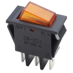 Rocker Switch (Illuminated), Snap-in Type (DS-322A) 