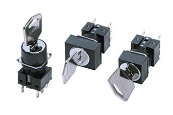 Key-Type Selector Switch (Detachable) (Cylindrical ø16) A165K (A165K-T2M-1) 