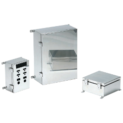 Opening and Closing Stainless Steel Box with External Mounting Feet, SLM Series (SLM152206) 