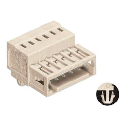 Spring Type Connector, 734 Series, 3.5 mm Pitch, Male Snap Infoot (Hole Stop) Type (734-308/018-000) 