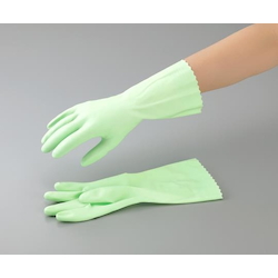 Glove with Vinyl Fleece Piles Middle Thick L Green 1 Pair