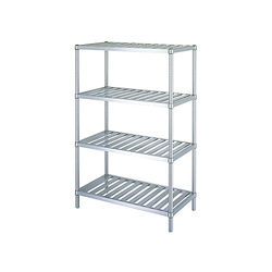 Stainless Steel Rack (SUS304, Slatted Shelf 4-Tier Shelf Specification) RSN4 Series