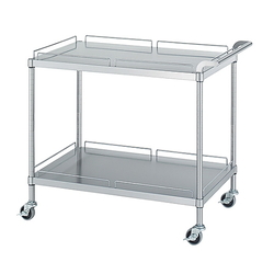 Stainless Steel Cart (SUS304, 2-Tier Shelf With Guard) MN20 Series