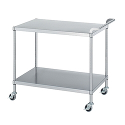 Stainless Steel Cart (SUS304, 2-Tier Shelf Specification Without Guard) MN02 Series (61-0014-58)
