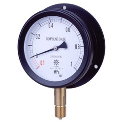 MPK Metal Closed Pressure Gauge For Vapor, Rounded Edge Type (B) (BMU-G3/8-75X2MPA-AMK) 