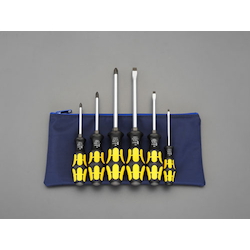 [6 Pcs] (+)(-) Hammerhead Screwdriver (With Handle-Side Hexagonal Shaft) EA560E-600