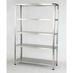 1,800 × 450 × 1,800 mm/150 kg, Stainless Steel Lightweight Shelf (5 Tiers)