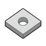 Turning Insert Diamond 80°, Negative, with Hole, CNGG1204○○AH "for Intermediate to Rough Cutting / Sharp Edge" for Aluminum / Nonferrous Metals 