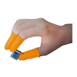 Natural Rubber Finger Cot (Orange/Straight Type) 