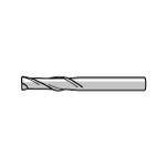 SCD2A End Mill with Corner R, 2-Flute, OK Coated (SCD2A100R15) 