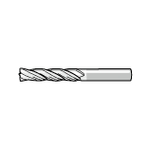 BPD4U Brazed Extra-Long Square End Mill, 4-Flute, Non-Coated