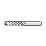 SEE4L Long High-Helix End Mill, 4-Flute, Non-Coated (SEE4L060) 