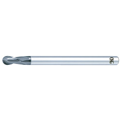 Ball End Type, 2-Flute for Copper /Aluminum Alloy / Plastic CRN-EBD (CRN-EBD-R0.1X0.2) 