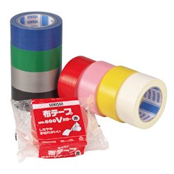 Cloth Tape No.600V Color Black/White/Green/Red/Silver/Blue/Yellow/Pink (N600VC-50-25-R-PACK)