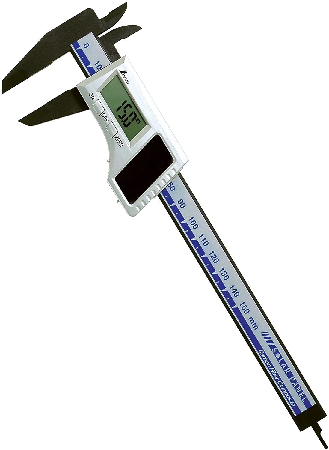 Digital calipers made from carbon fiber solar panel