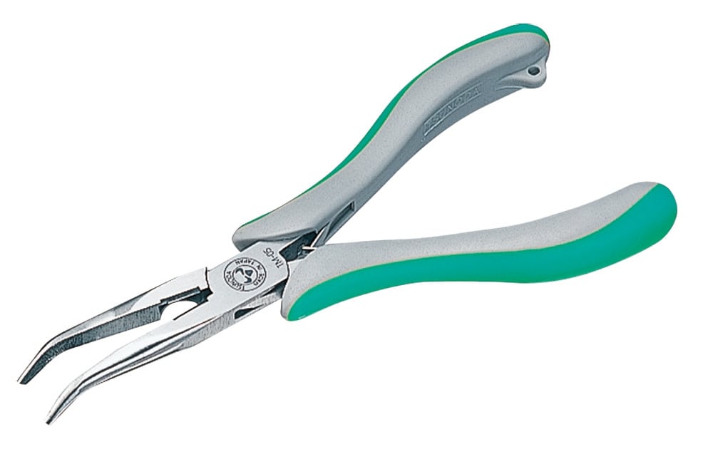 Trinity Curved Nose Needle Nose Pliers (with groove)