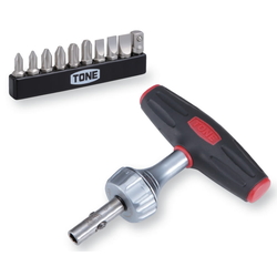 1/4 Ball-Head Ratchet Screwdriver with T-Handle