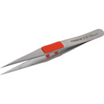 Stainless Steel Tweezers, Rubber Grip, High-Strength Tip (TSP-214)