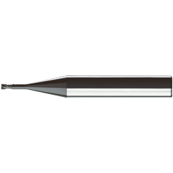 TiAlN Coat, Carbide long neck radius end mill, 2 flutes (VHMSR-2-015-X64-06-03-L250) 