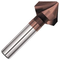WATERMILLS ® 3-Flute Countersink WMC5TA 90° 5% Cobalt High-Speed Steel + TiAlN Coating