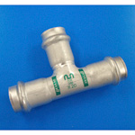 Double Press Tee with Safety Function, for Stainless Steel Pipes (WP-T-40X20) 