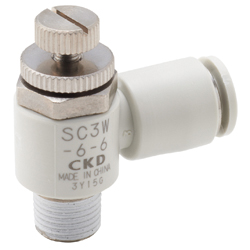 Speed Controller, Elbow Type With Quick-Connect Fitting, SC3W Series (SC3W-6-4) 