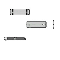 Pin for double bracket - bracket for CMK2, CMA2, CKV2, JSK2, and JSM2